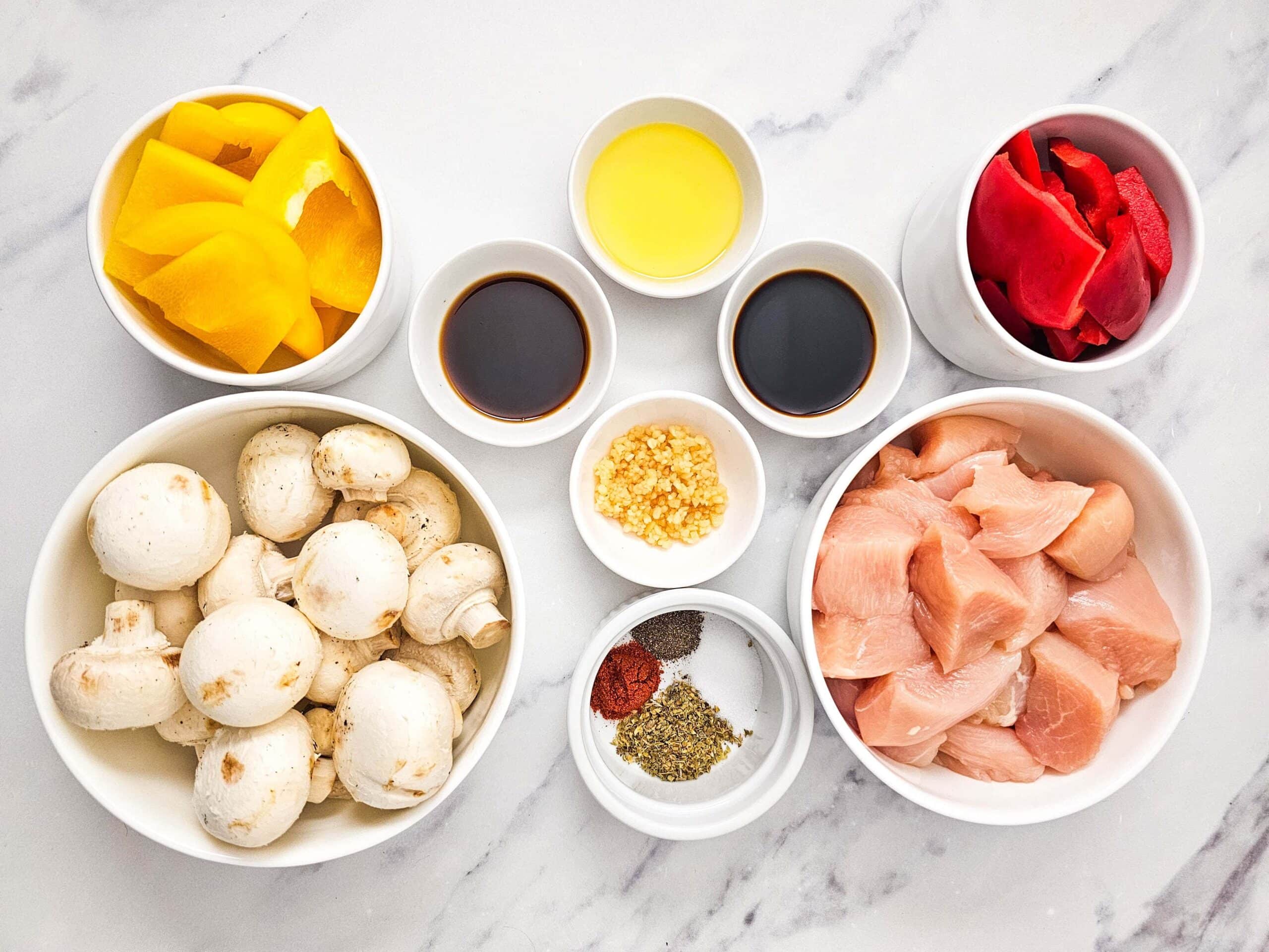 Sheet Pan Chicken Kabobs Process Ingredients