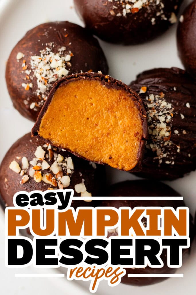 Pumpkin Dessert Recipes-Dark Chocolate Pumpkin Truffles