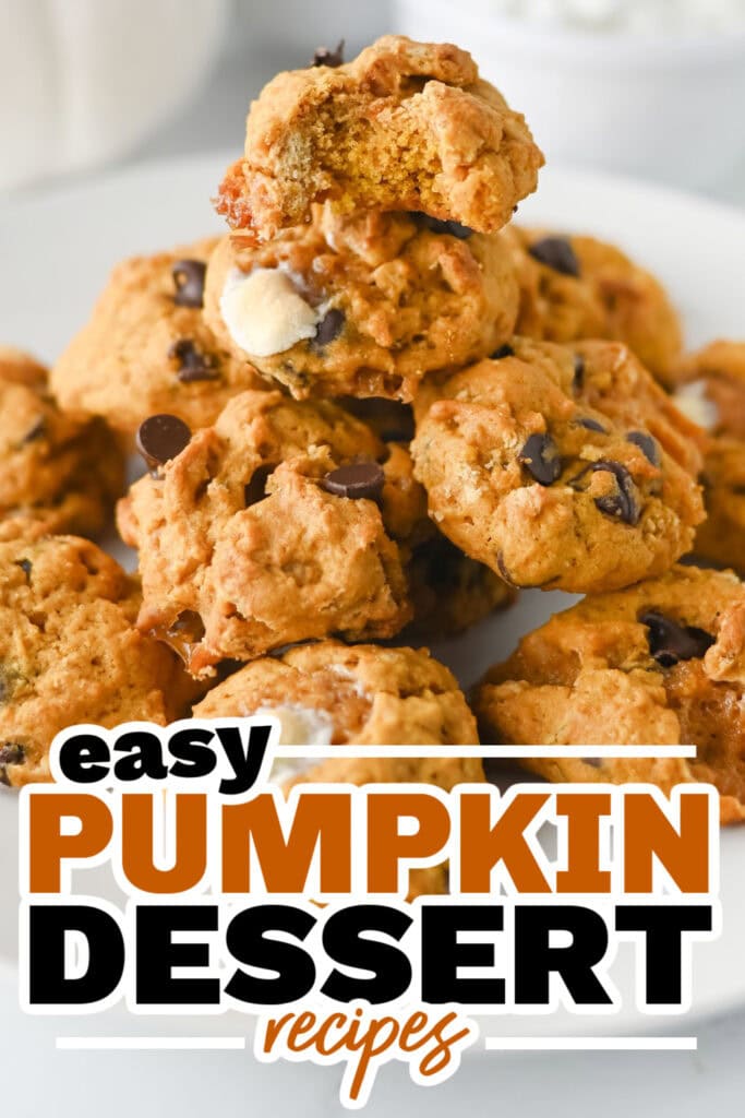 Pumpkin Dessert Recipes-Pumpkin S’mores Cookies