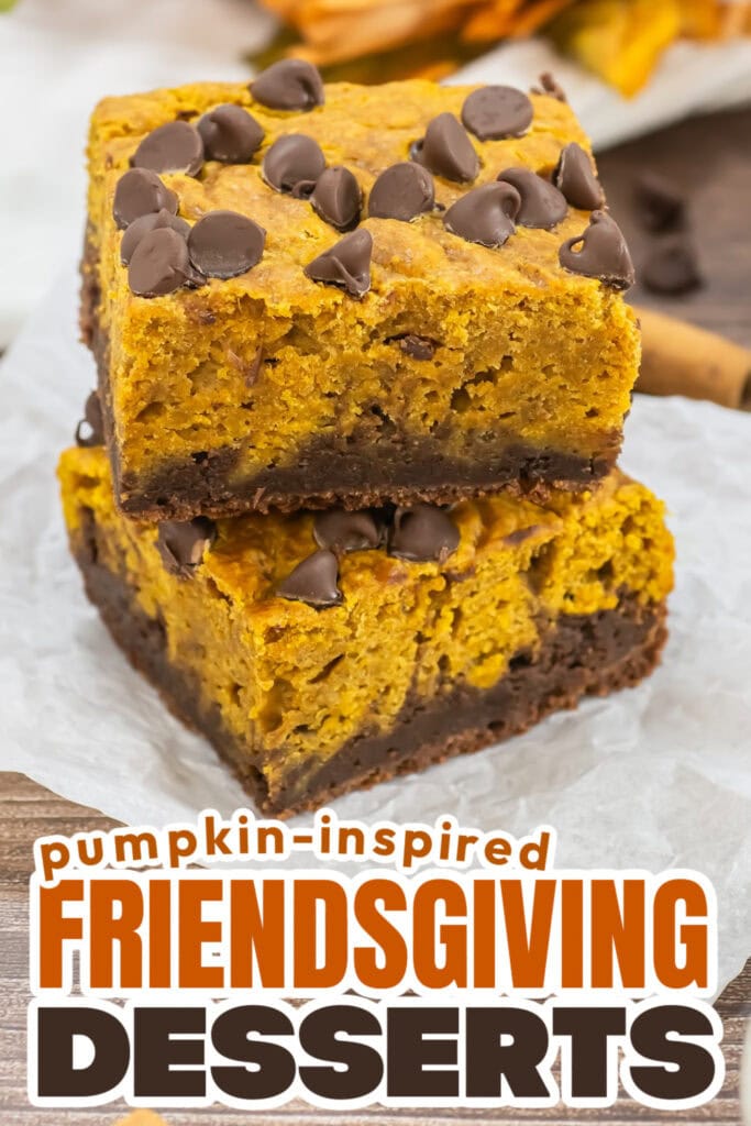 Pumpkin-Inspired Friendsgiving Dessert- Pumpkin Brownies