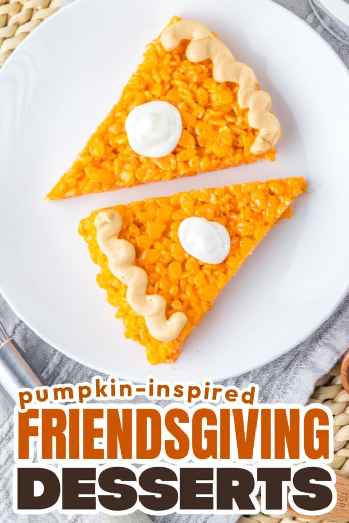 Pumpkin-Inspired Friendsgiving Dessert- Pumpkin Pie Rice Krispies
