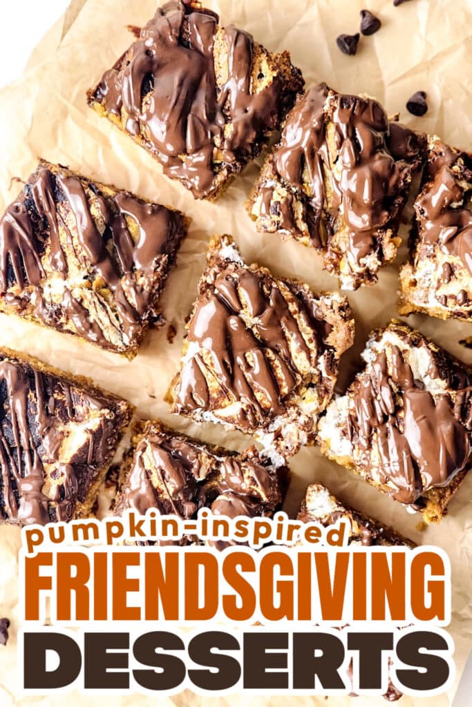 Pumpkin-Inspired Friendsgiving Dessert- Pumpkin S’mores Bars