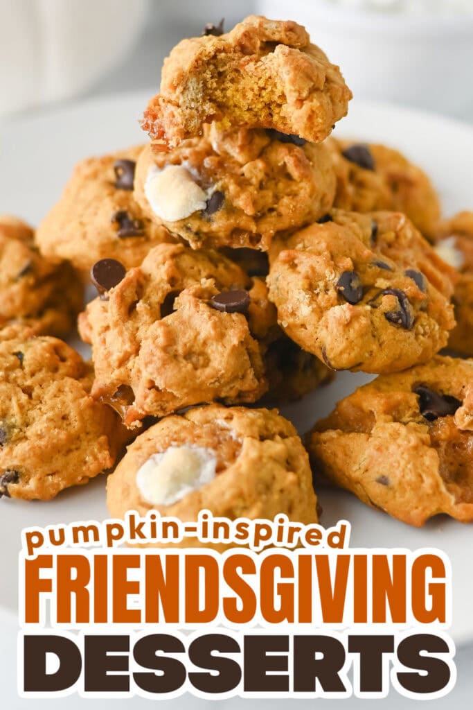 Pumpkin-Inspired Friendsgiving Dessert-Soft Pumpkin S'mores Cookies