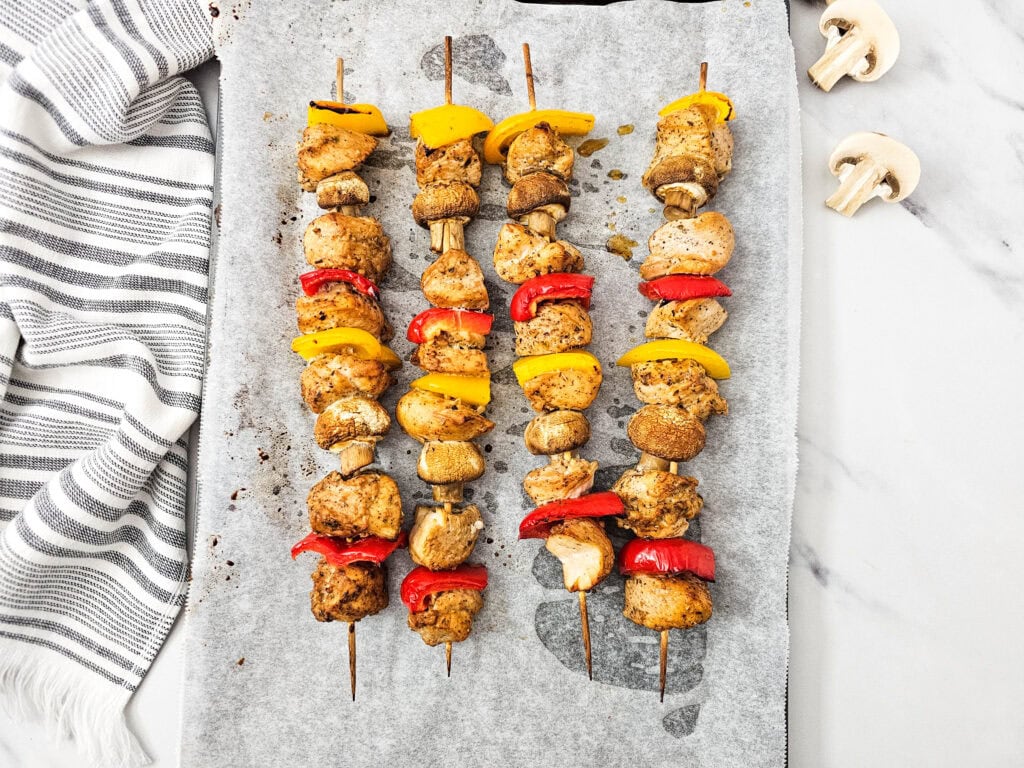 Sheet Pan Chicken Kabobs