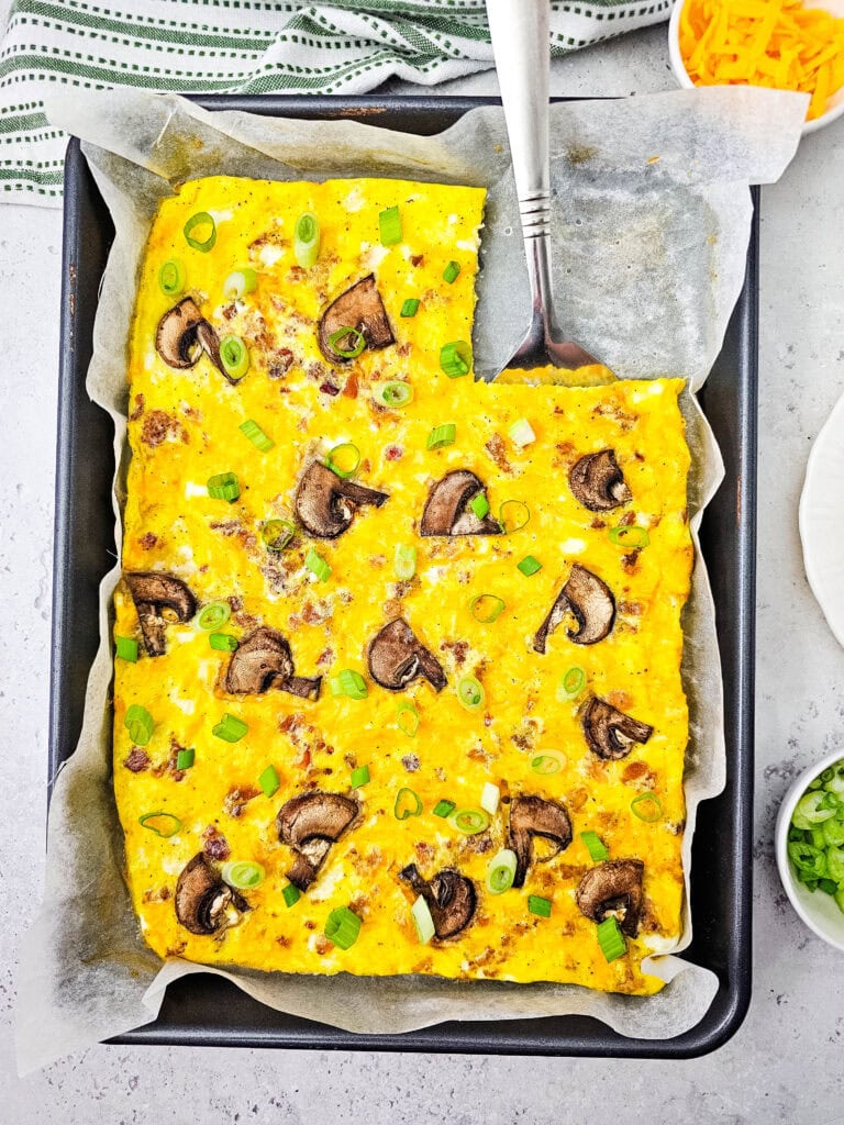 Sheet Pan Frittata Process Photo