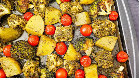 Sheet Pan Pesto Chicken Social Media Image
