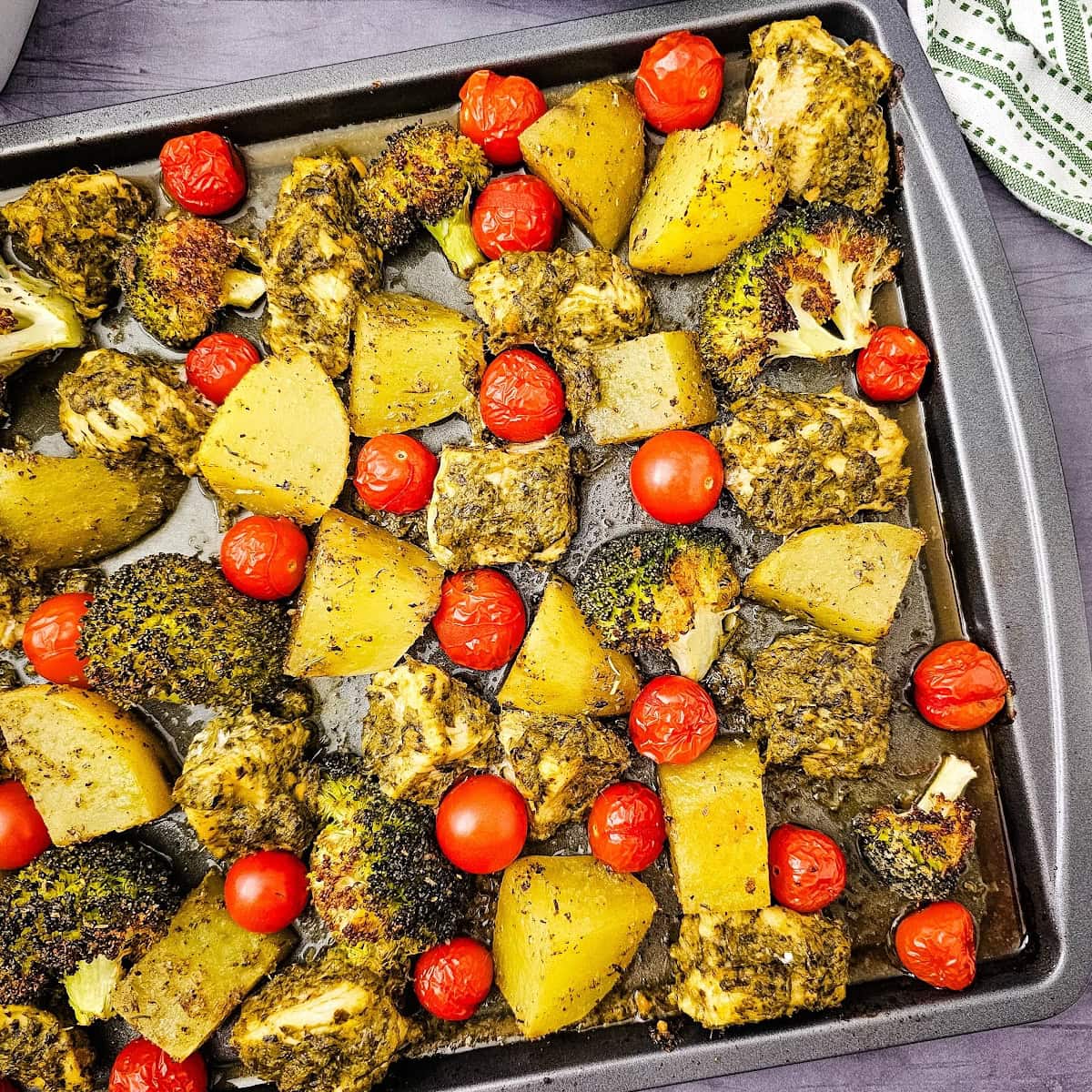 Sheet Pan Pesto Chicken Social Media Image