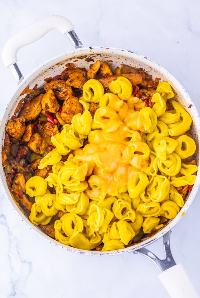 Southwest Ranch Chicken Tortellini Process Photo