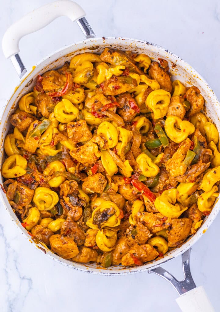Southwest Ranch Chicken Tortellini Process Photo