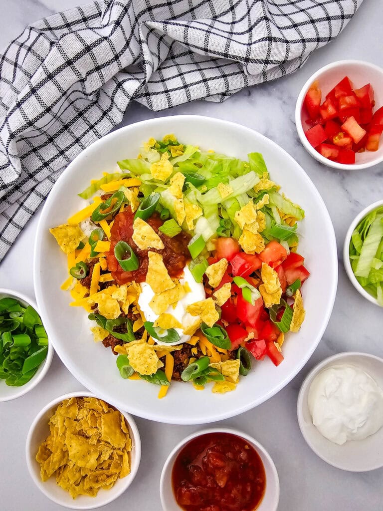 Taco Bowl Process Photo