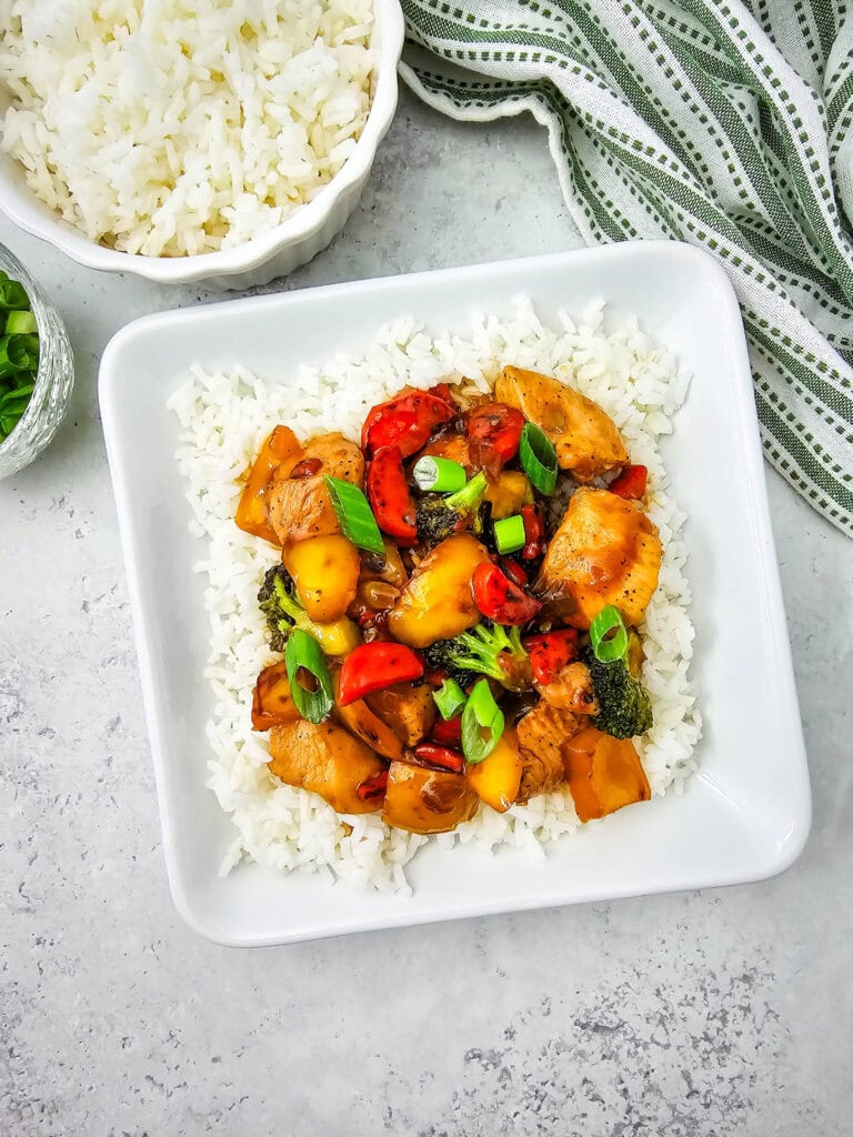 Teriyaki Chicken and Rice Bowl Process Photo