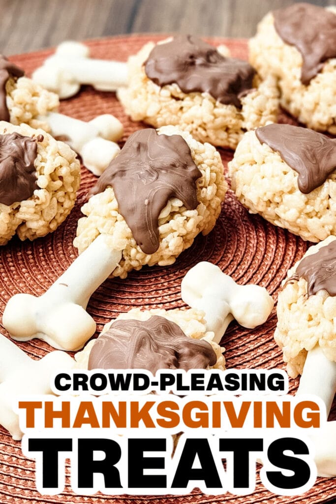 Thanksgiving Themed Treats- Turkey Leg Rice Krispies