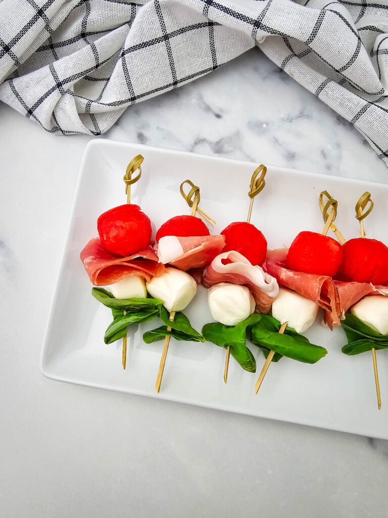 Watermelon Prosciutto Skewers Process Photo