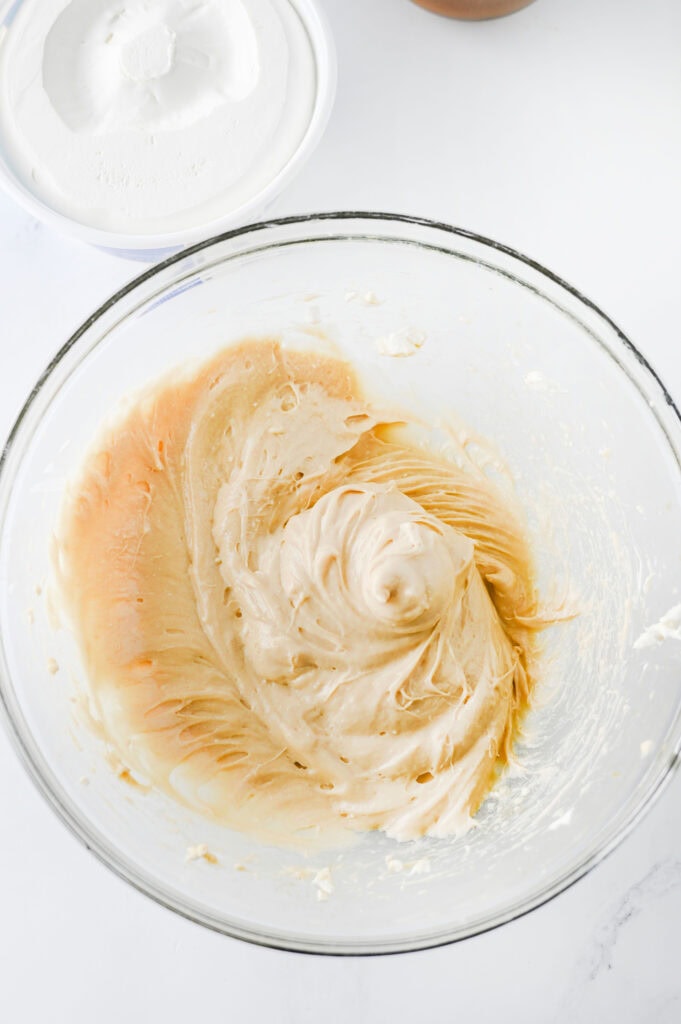 Caramel Apple Cheesecake Dip Process Photo