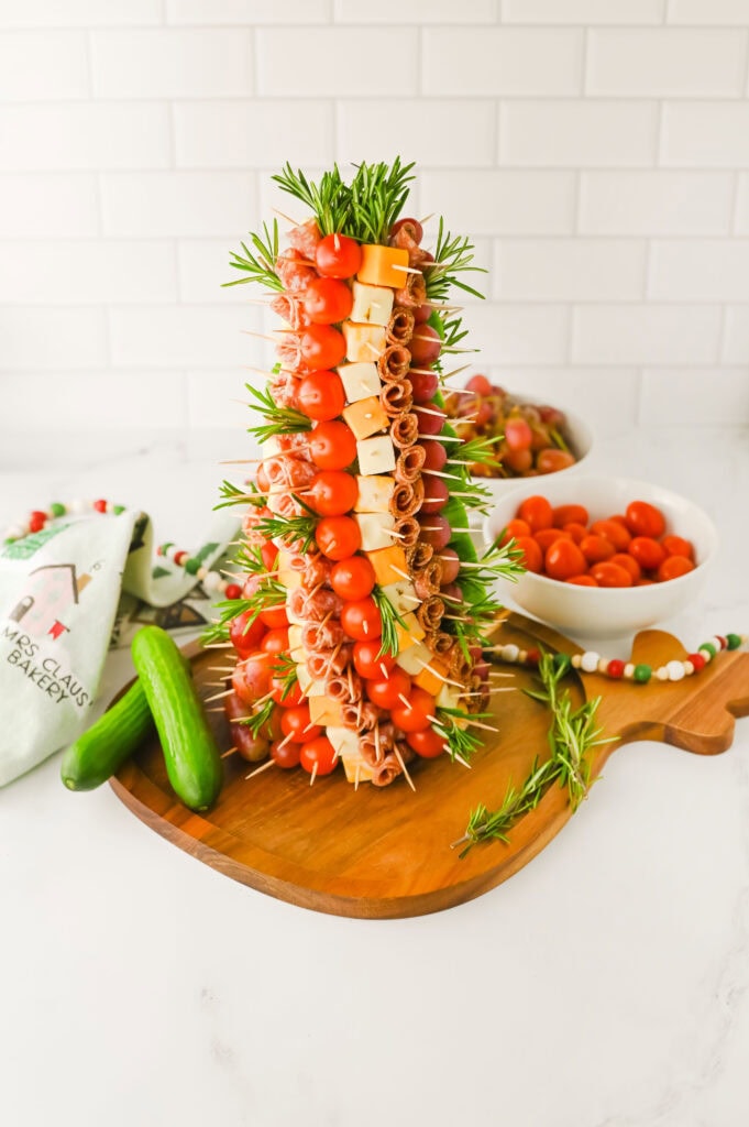 Charcuterie Christmas Tree Process Photo