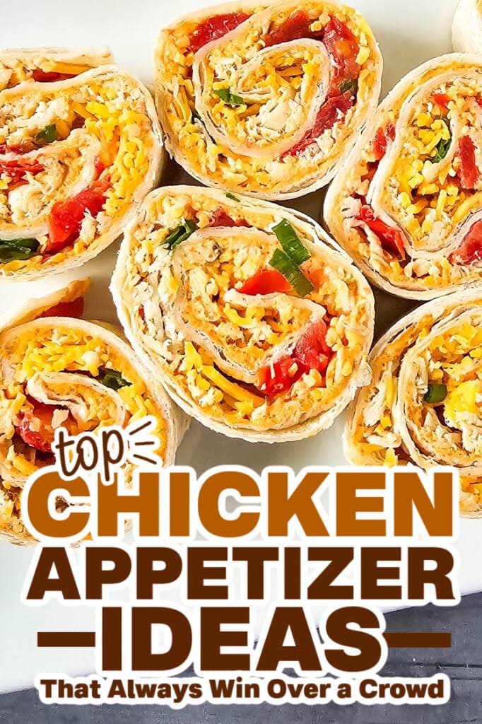 chicken appetizers - Chicken Enchilada Pinwheels copy