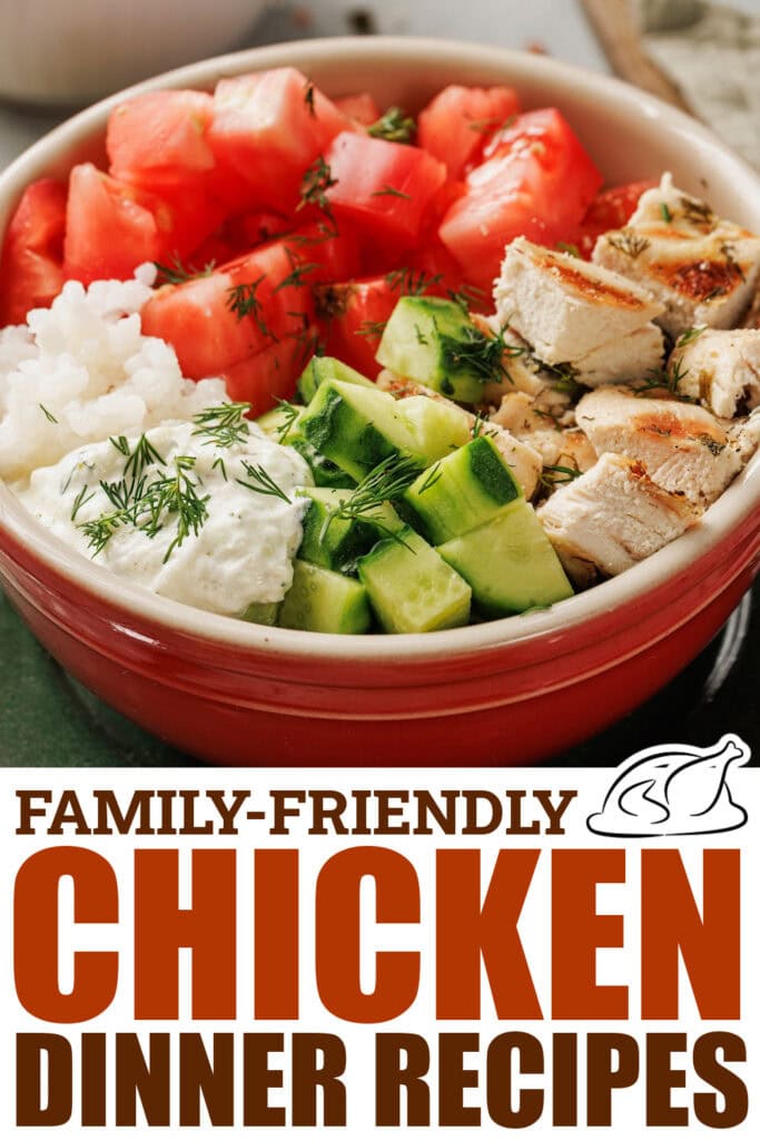 chicken dinner recipes - Mediterranean Lemon-Dill Chicken Bowl
