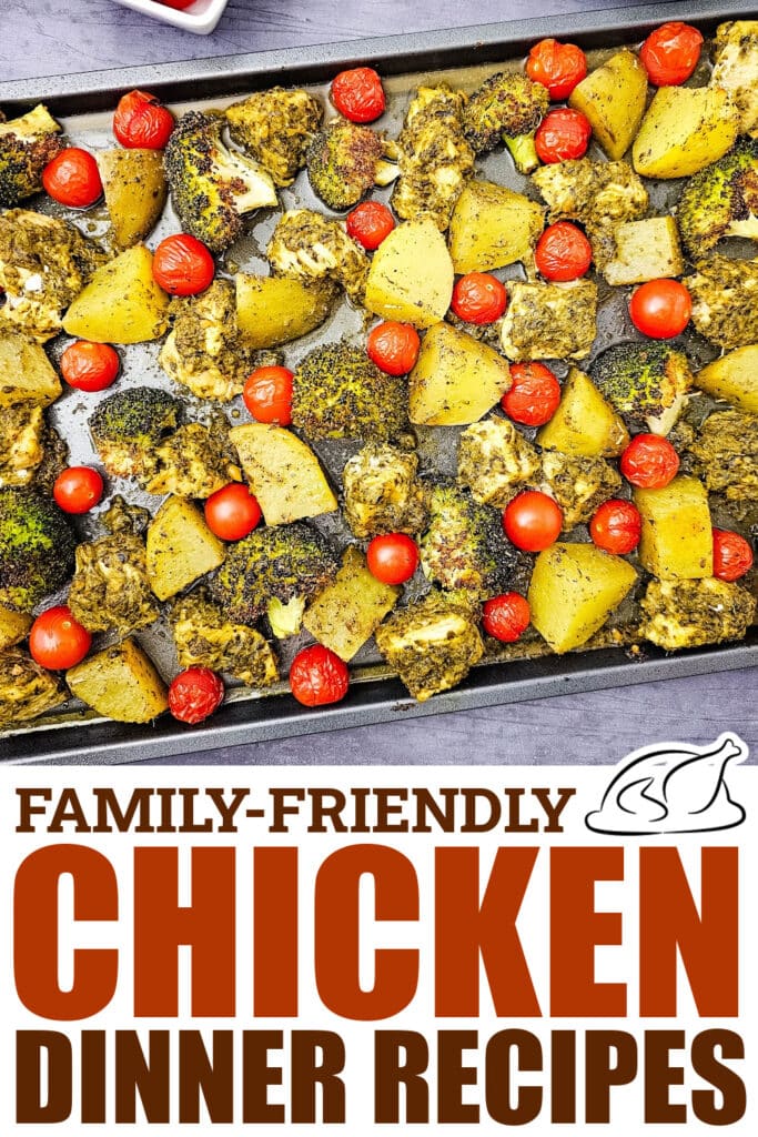 chicken dinner recipes -Sheet Pan Pesto Chicken