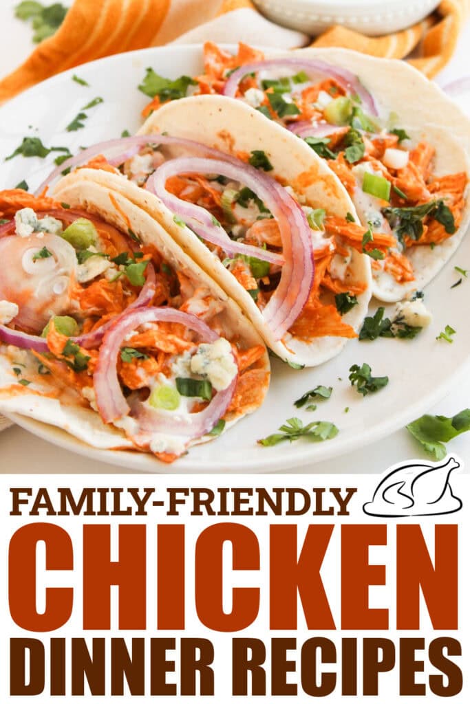 chicken dinner recipes - Spicy Cheesy Buffalo Chicken Tacos