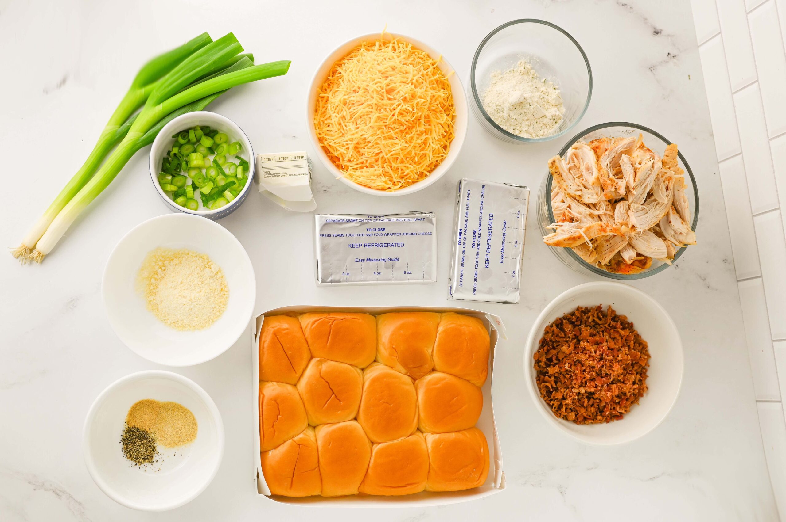Crack Chicken Sliders Process Ingredients