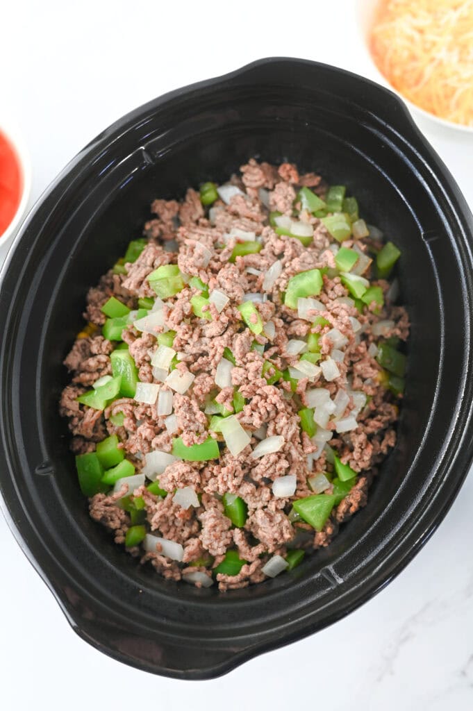 Crockpot Cowboy Casserole Process Photo