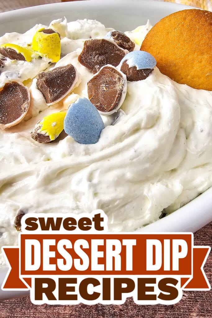 dessert dips - Cadbury Egg Cheesecake Dip