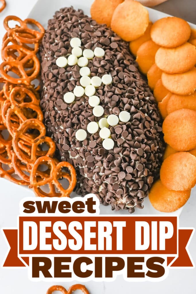 dessert dips - Football Cheeseball Dip
