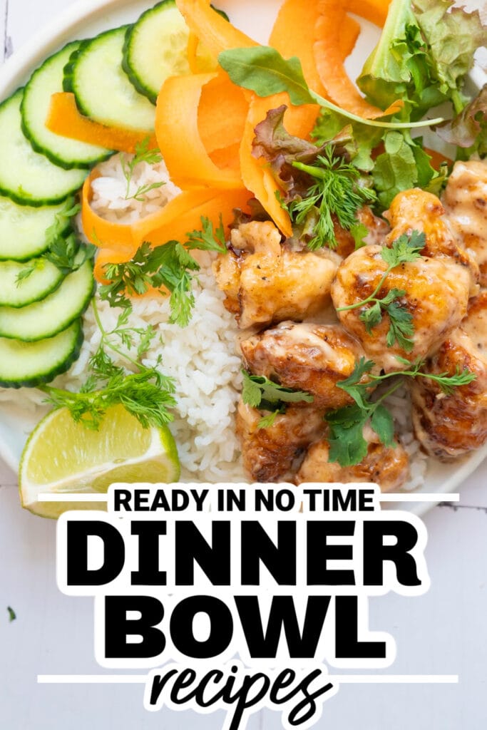 dinner bowl recipes - Bang Bang Chicken and Rice Bowl