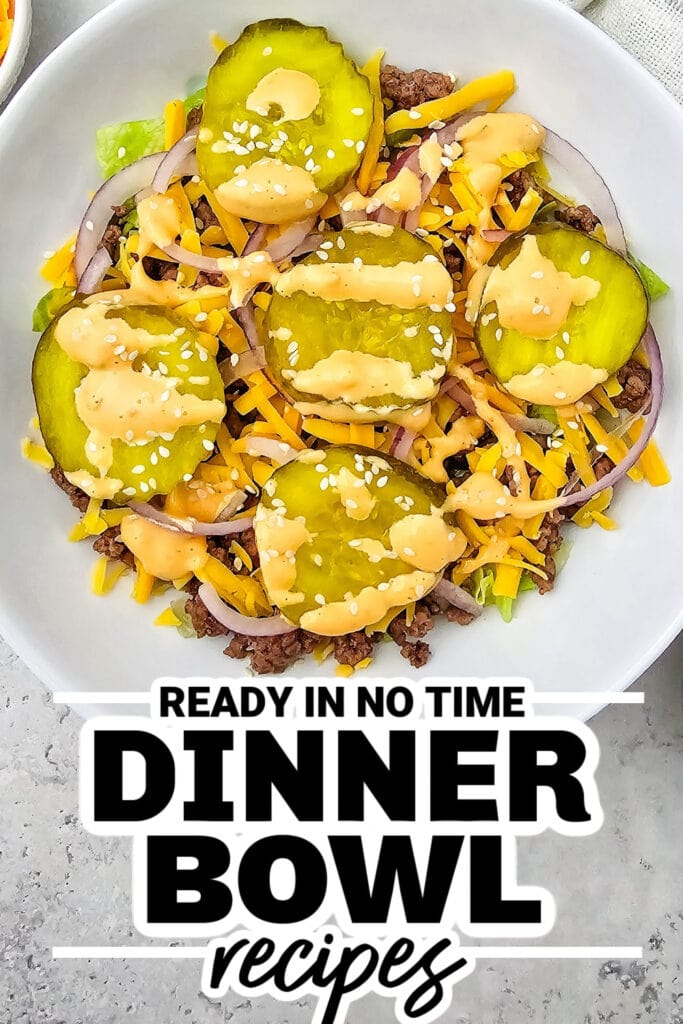 dinner bowl recipes - Low Carb Big Mac Bowl