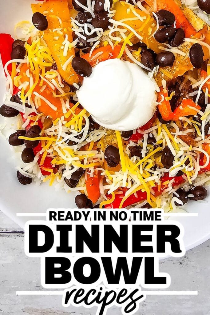 dinner bowl recipes - Sheet Pan Chicken Fajitas Bowl