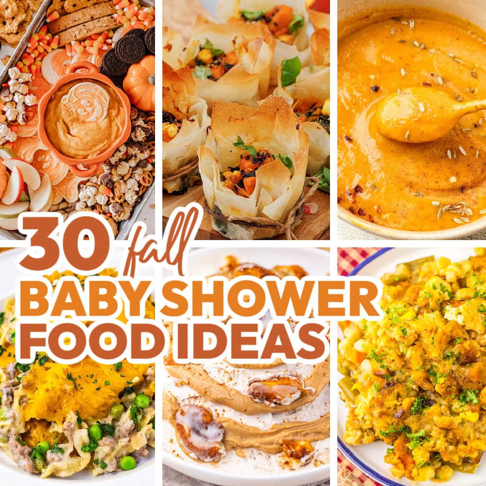 fall baby shower food ideas featured image
