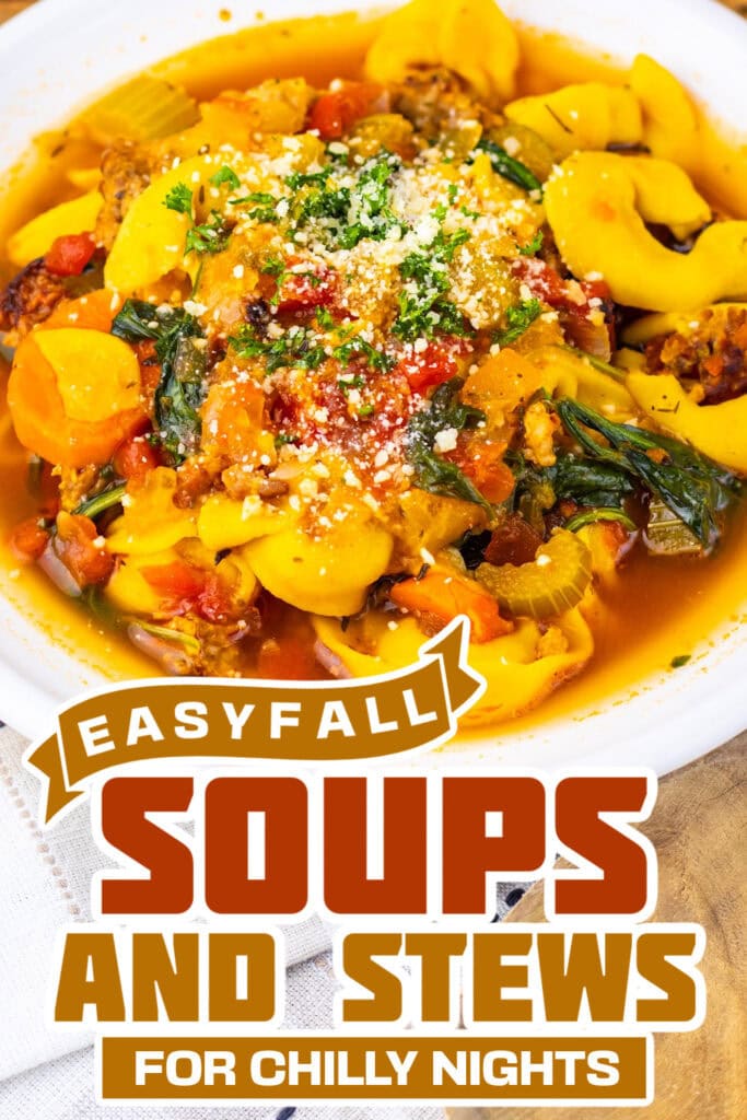 fall soups and stews - Autumn Tortellini Soup