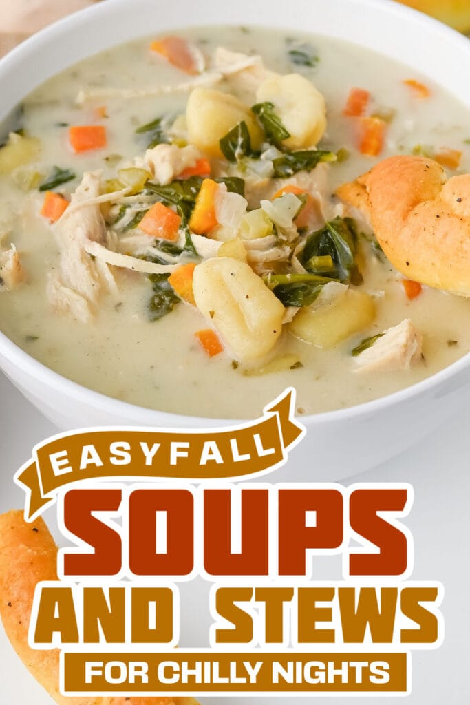 fall soups and stews - Crockpot Chicken Gnocchi Soup