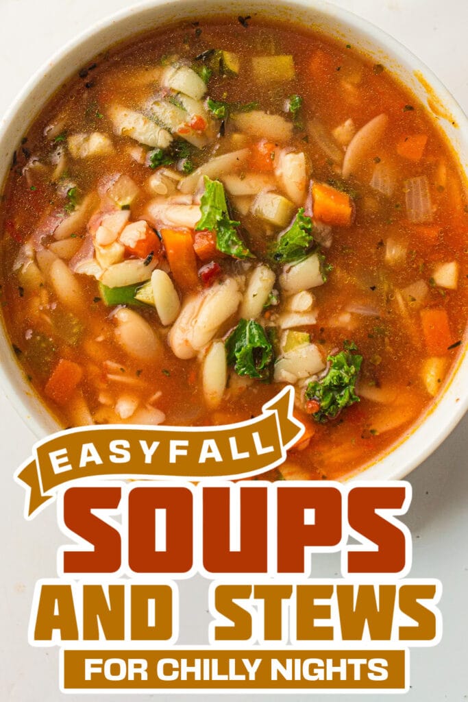fall soups and stews -Slow Cooker Minestrone