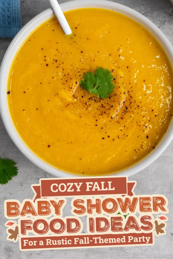 fall themed baby shower food ideas -Slow Cooker Vegan Butternut Squash Soup