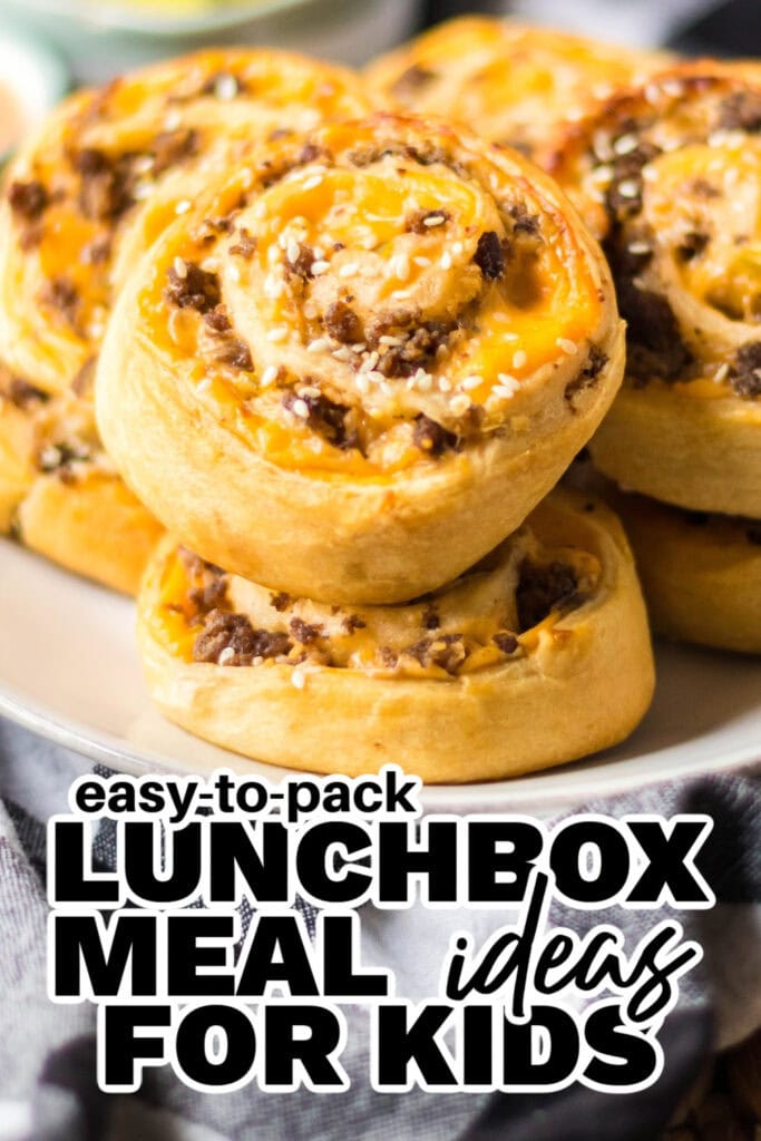 kids lunchbox meal ideas - Cheesy Homemade Big Mac Pinwheels