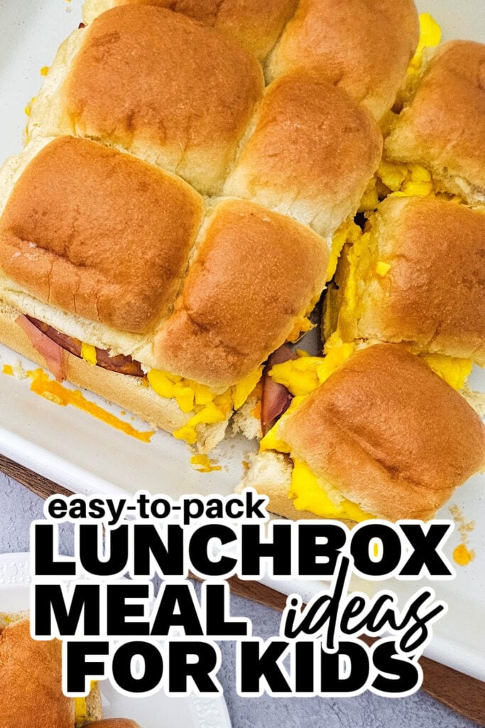 kids lunchbox meal ideas - Ham and Cheese Breakfast Sliders
