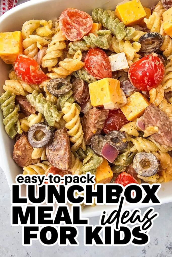 kids lunchbox meal ideas - Smoked Sausage Pasta Salad