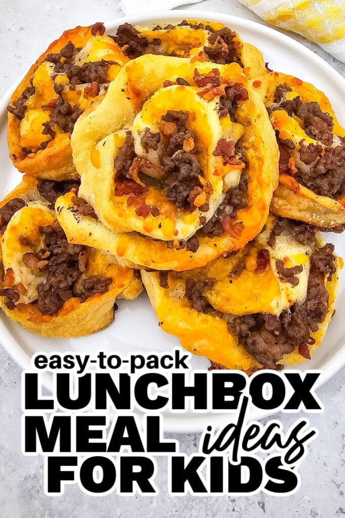 kids lunchbox meal ideas - Tasty Bacon Cheeseburger Pinwheels