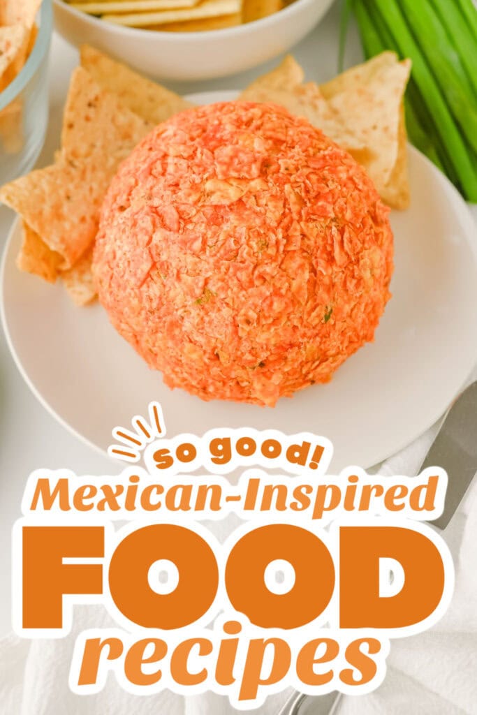 mexican-inspired food recipes - Taco Cheeseball with Doritos Crunch