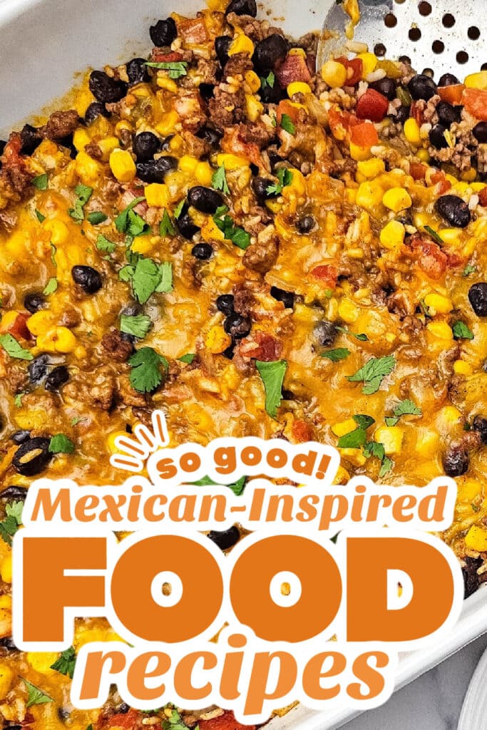 mexican-inspired food recipes - Taco Rice Casserole