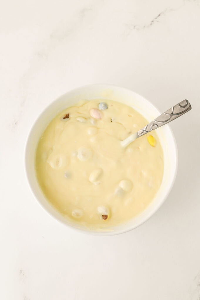 mini egg fudge process photo
