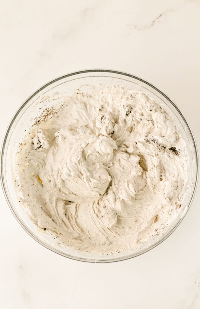 No Bake Oreo Pie Process Photo