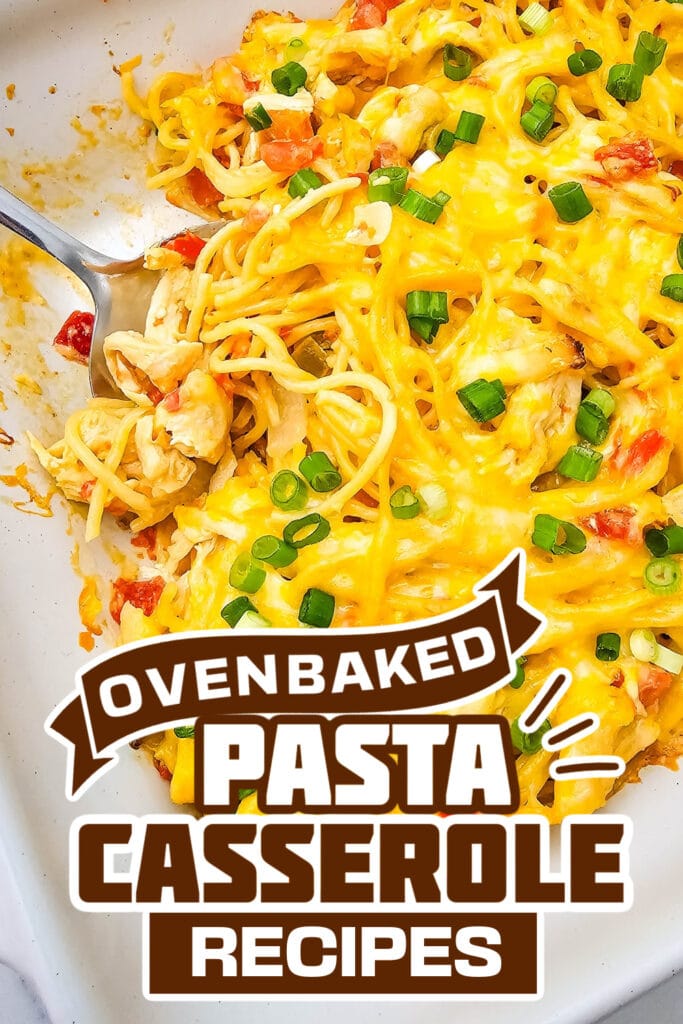 pasta casserole recipes - Cheesy Rotel Chicken Spaghetti Casserole