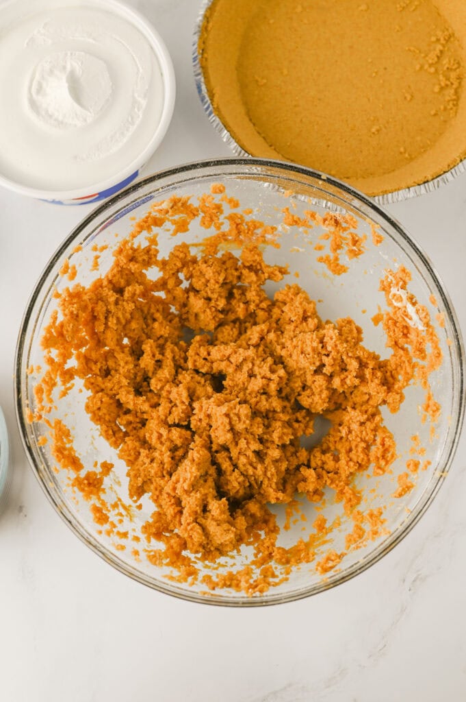 No Bake Peanut Butter Pie Process Photo
