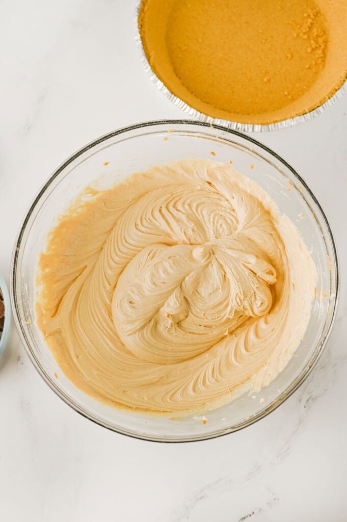 No Bake Peanut Butter Pie Process Photo