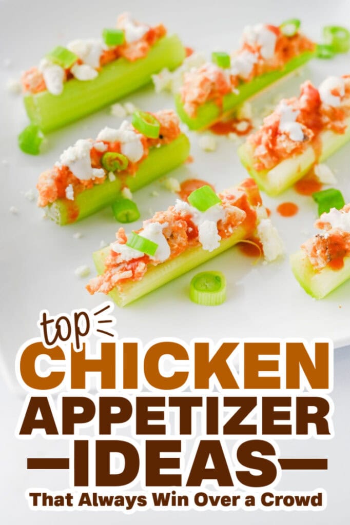 chicken appetizers - Buffalo Chicken Stuffed Celery copy