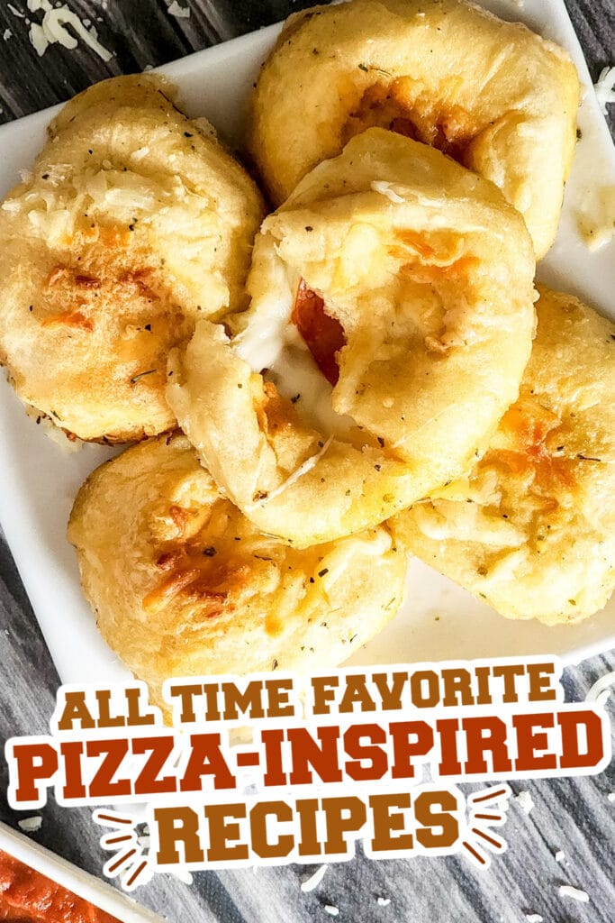 pizza inspired recipes - Cheesy Pepperoni Pizza Biscuits