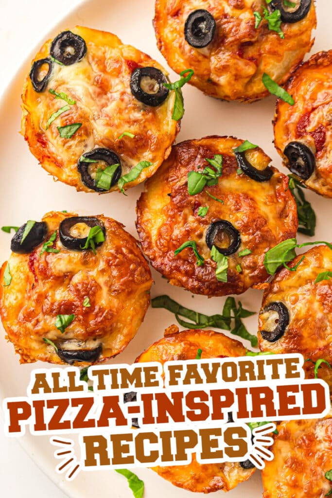 pizza inspired recipes - Lunchbox Pizza Muffins