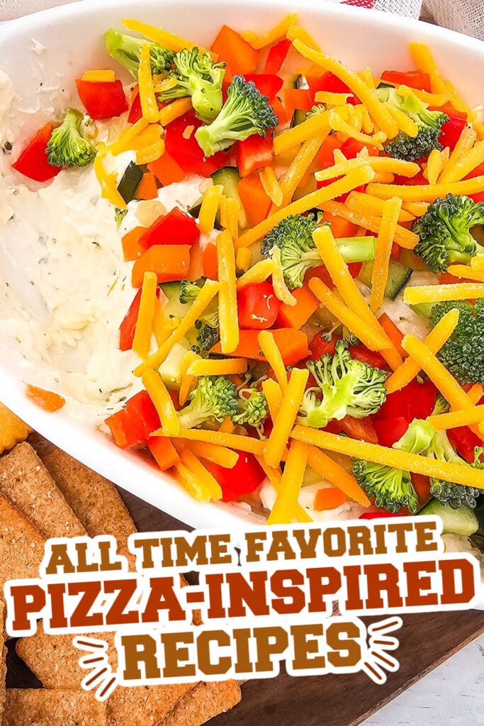 pizza inspired recipes - Veggie Pizza Dip